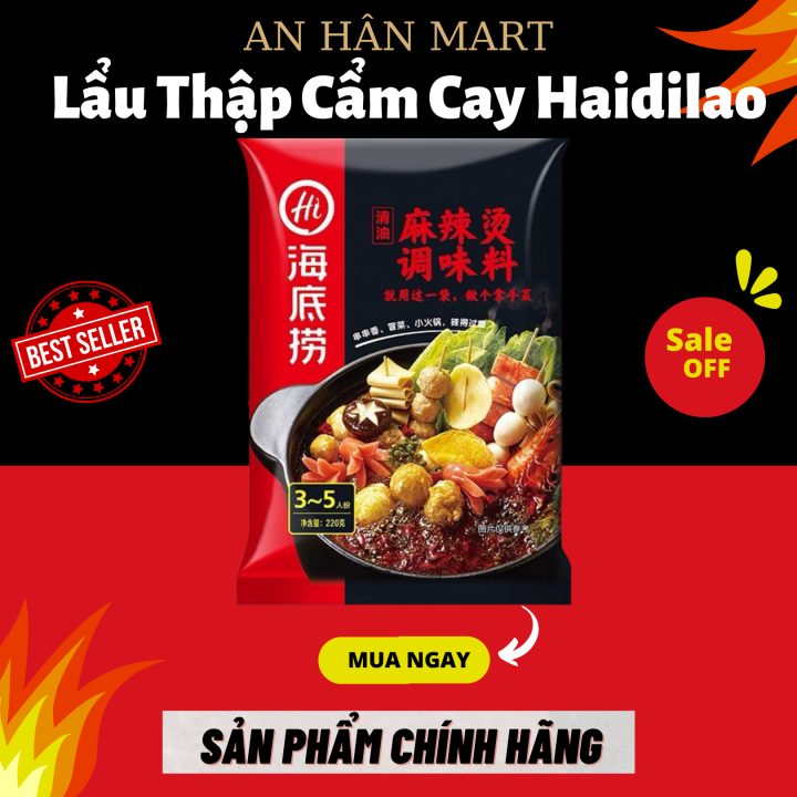 Gia vị lẩu Thập Cẩm Cay Tê HAIDILAO gói 220g | Lazada.vn
