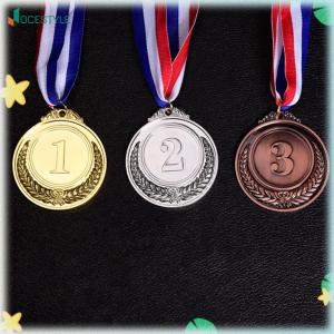 JOCESTYLE เหรียญรางวัลเหรียญทองทอง 2 นิ้วพร้อมเหรียญรางวัลผู้ชนะรางวัลริบบิ้นคอรอบสำหรับปาร์ตี้การแข่งขัน