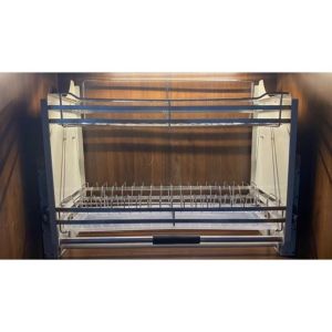 Giá Bát Nâng Hạ Inox 304 HATO Điều Chỉnh Cao Thấp Với Hộp Số Chống Kẹt Kệ Đựng Đồ Nhà Bếp Thông Minh Bảo Hành 12 Tháng