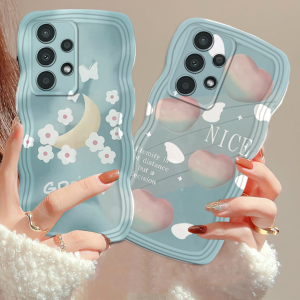 (Lokal Ready) Xinyu Casing hp Samsung A05S A05 A24 A14 A04S A13 A04E A03 A03S A50 A50S A30S A23 A22 A21S A12 A02S A11 A51 A10 A30 A52 A52S M12 A71 A53 A32 M23 5G A33 A73 Peach Heart dan Flower Moon Wavy Edge Soft Case