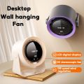 Circulating Fan Wall Mount Desktop 100 Speed High Speed Turbo Silent Fan Desktop Fan USB Digital Display 4000mah Large Capacity. 