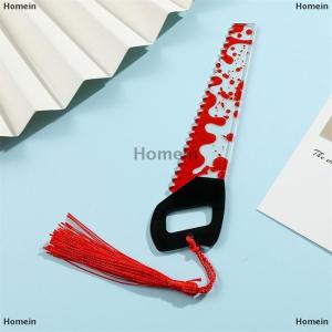[COD] Homein 1Pcs Creative Horror Themed Series Clear Acrylic Tassel Bookmark Gifts