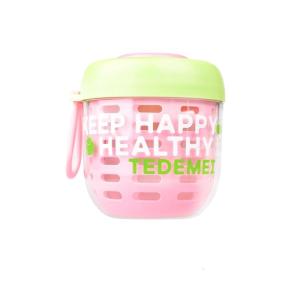 Leak Proof Portable Cup With Fork Transparent Meal Preparation Container Outdoor Commuting Lunch Box