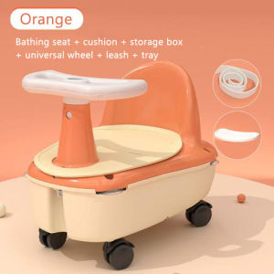 Moli Adustable Baby Standing Shower Holder Anti-Slip Bath Support Naughty Cartoon Bear Bathing Hug Tower