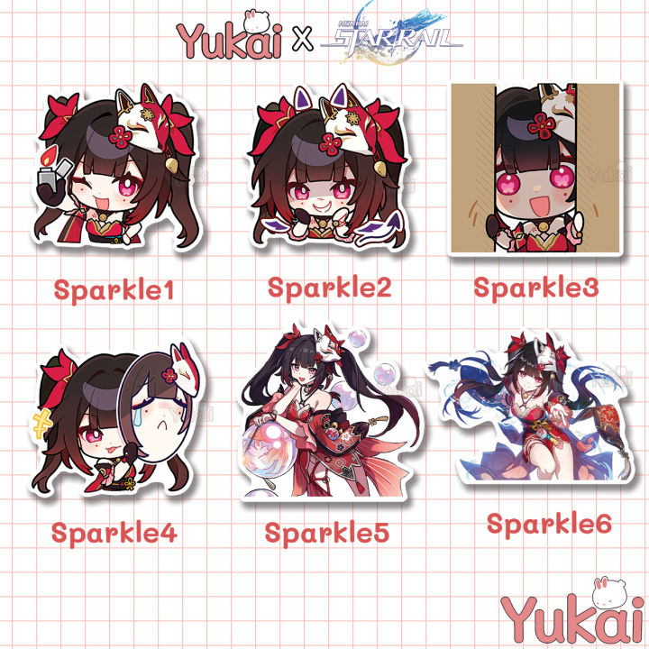 Stiker Sparkle Honkai Star Rail (HSR) Premium, Sticker Anime Waterproof