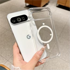 Matte Transparent Magnetic For Magsafe Case For Google Pixel 10 9 Pro XL 8 7 6 Pro 10A 9A 8A 7A 6A Shockproof Armor Hard Cover