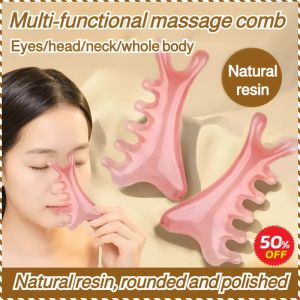 Massage Comb Scraping and Scalp Removal Comb Portable Artisanal Polishing Eye Warm and Delicate