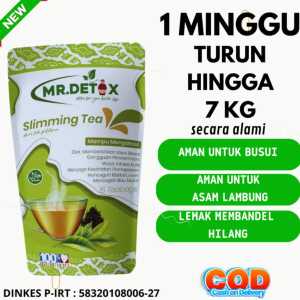 Teh Pelangsing Melunturkan Lemak Perut Mr Detox Slimming Tea Asli