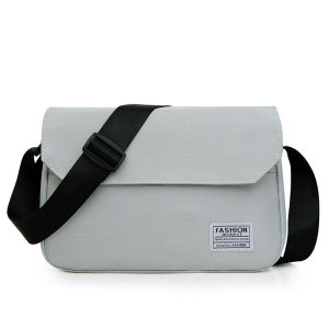 MOUSSON กระเป๋าสะพายข้างผู้ชายเรียบง่ายแบบใหม่ลำลองผู้หญิงกระเป๋าสะพายข้างน้ำหนักเบากระเป๋าสะพายข้างผู้ชายความจุมาก