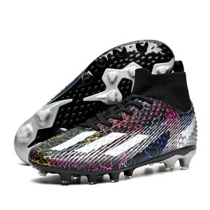 High-top soccer cleats with studs suitable for both men and women for training and matches designed for the World Cup and also available for teenagers and children