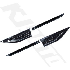 Volvo Car Stainless Steel Car Door Fender 3D Metal Side Logo Sticker（Left And Right) Creative Metal Stick For Volvo 240 XC40 XC60 XC90 S40 S60 S80 S90 V40 V60 V90 Accessories