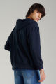 Mc jeans เสื้อกันหนาว ฮู้ดดี้ Unisex แขนยาว สีกรม MJHZ209. 