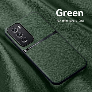Oppo Reno 12 12Pro 5G 2024 Leather Casing For OPPO Reno12 Pro 12Pro 5G 2024 Soft TPU Silicone Phone Casing Back Cover Shockproof Bumper Simple Solid Color Matte Car Holder Support