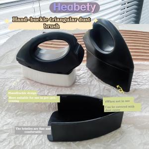Heabety Professionals Nails Art Dust Brush Triangular With Cover Finger Buckle Brush Dust Cleaning Make Up Brush Manicure Tools