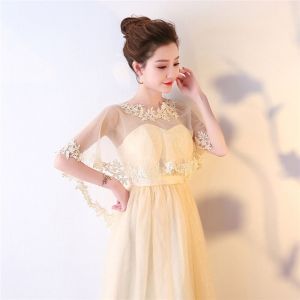 CHUAN Fashion Women Embroidery Floral Lace Cape Wrap Wedding Bridal Perspective Pullover Shawl Shrug Shoulder Covers Prom Party Bridal Casual Wedding Cape Evening Dress Shawl Elegant Lace Shawl