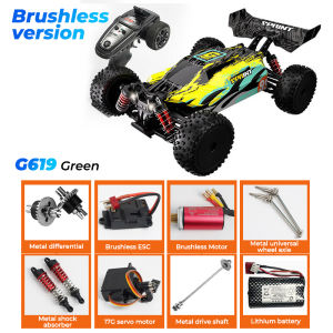1:16 RC Car 52KM/H High Speed Remote Control Off-Road Drift Car 4WD 2.4G Brushless Racing Cars G162 36KM/H Brushed Remote Control Car Toys