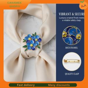 ❣️❣️❣️ Enamel 3-leaf Flower Brooch Pin High-End Fashion Plant Jewelry Women Party Outfit Decoration Gift Accessory
