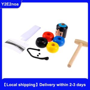 【Local shipping】 1set Immortal Daruma Unbreakable Wooden Man Magic Toy Fun Toy Accessory