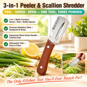 MultiFunction Stainless Steel Peeling Spring Onion Slicer Kitchen Tool/Vegetable Shredder For Home Chefs/Easy To Use/Sharp Blade/Quick Food Prep