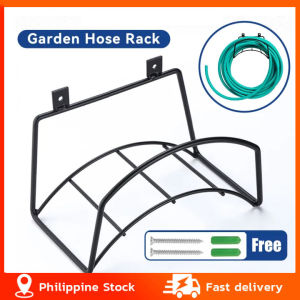 [Spot +24hours delivery]Garden Hose Rack Organizer Metal Hose Rack Hanger Holder Storage Rack Organizer Water Wall Mounted