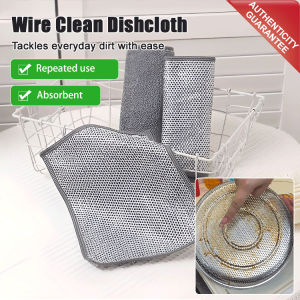 [Powerful Cleaning] Non-damaging Metal Bamboo Charcoal Cleaning Cloth Non-stick Oil Rag Kitchen Stove Dishwashing Pot