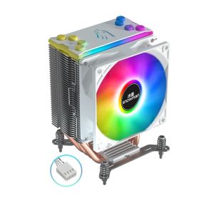 Snowman X400 High-Performance RGB CPU Cooler with Dual 120mm PWM Fans for Intel LGA2011/2066/E5/X79/X99 - 1 Year Warranty