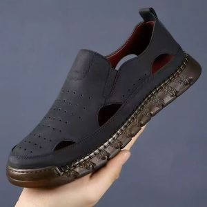 [Free Shipping] 2025 Summer Sandals New Casual Shoes Breathable Footwear MenS Outdoor Beach Shoes MenS Perforated Shoes Hollow-Out MenS Shoes