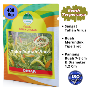 Benih Bibit Cabe Rawit Setan Tahan Virus DINAR 400 biji Cap Kujang Super Lebat