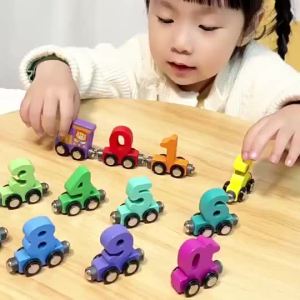 NIKO Magnetic Digital Train Toy Magnet Wheel Train Early Education Toys Magnetic Train Number Toys For Kids Boys Girls Gifts