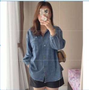 KEMEJA WANITA ARUMI DENIM - KOREAN DENIM SHIRT 2868