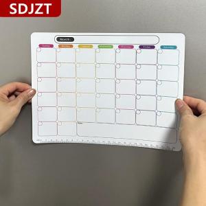 [COD] SDJZT แม่เหล็กตู้เย็นแห้งลบปฏิทินรายเดือนไวท์บอร์ดบันทึกข้อความกระดานบันทึกข้อความตกแต่งห้องครัวตู้เย็น