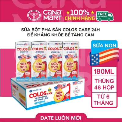 Thùng sữa bột pha sẵn Nutricare ColosCare giúp bé tăng cường miễn dịch (180ml x 48 hộp)