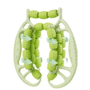 SAVIA 29/23 Wheels Annular Leg Clamp Massager Handheld 360-degree Rotation Cellulite Massager Slimming Roller Multifunctional Manual Muscle Massager Roller Body Massager Relax