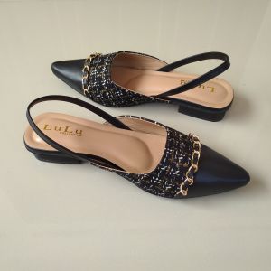 SANDAL WANITA SLOP TERBARU TALI TINGGI HAK RENDAH 3CM