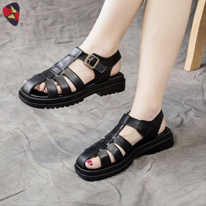 katerina fashion Korean Flat Sandals Shoes For Women Adjustment Strap #231