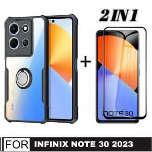 PROMO PAKET 2 INC 1 CASE INFINIX NOTE 30 / INFINIX NOTE 30 PRO / INFINIX NOTE 12 VIP 2022 Ultra Slim Shockproof Transparent Premium Softcase Anti Fall CINCIN RINKG