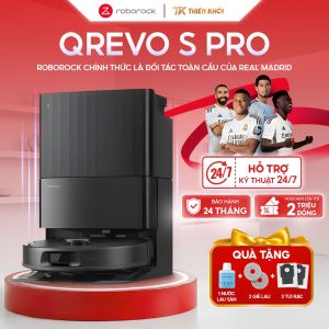 Robot Hút Bụi Roborock Qrevo S Pro | Lực hút 18.500Pa Tự Động Đổ rác Giặt Sấy Giẻ