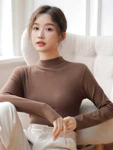 Manset Baju Wanita Casual Manset Lengan Panjang Turtleneck SlimFit Size M - XXL