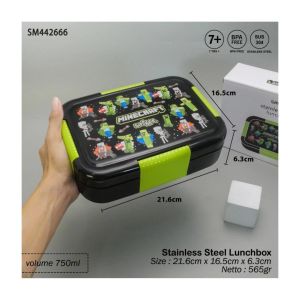 bento /kotak makan NEW stainless bento 3 divider leakproof and heat locked 1183