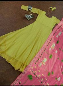 [Pre Order] Size S to 3XL New Launching Long Gown with  Dupatta Set (Material Georgette) ~ Delivery Lead Time : 10 days