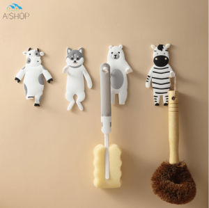 Multi-Purpose Hooks Animal Fridge Hook Key Wall Crochet Holder Removable Kitchen Hooks Home Decor Can Washed Holder Wall
