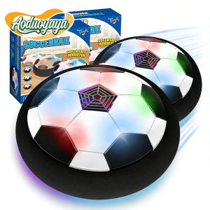 Aoduoyaya Hover Soccer Air Football Disc Toy with Music Light Floating Indoor Sport Game Toy Gift for Kid Boy