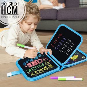 Combo Tập viết Tô vẽ Thông minh Xóa được 10 Trang Tặng 6 Bút 2 Bôi Học liệu Montessori Đồ chơi Giáo dục cho bé