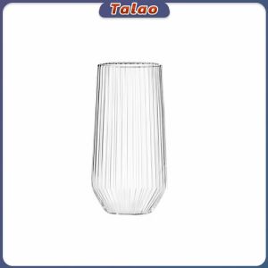Talao Water Cup Coffee Milk Vertical Pattern Glass Simple Style High-Value Household Drink Cups 500ml