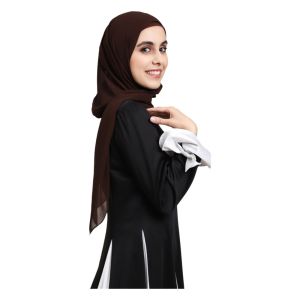 MAGIC WAND FOREBODE75DE7 Ready to Wear Instant Chiffon Hijab Large Size ic Buckle Hijab Scarf Plain Turban For Women