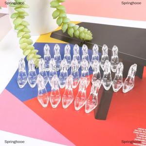 [COD] Springhooe 24Pcs/bag 1:12 Dollhouse Miniature Transparent High Heels Dolls House Decor