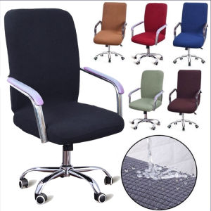 Waterproof Elastic Chair Covers Office Home Removable Computer Seat Cover with Zipper S/M/L