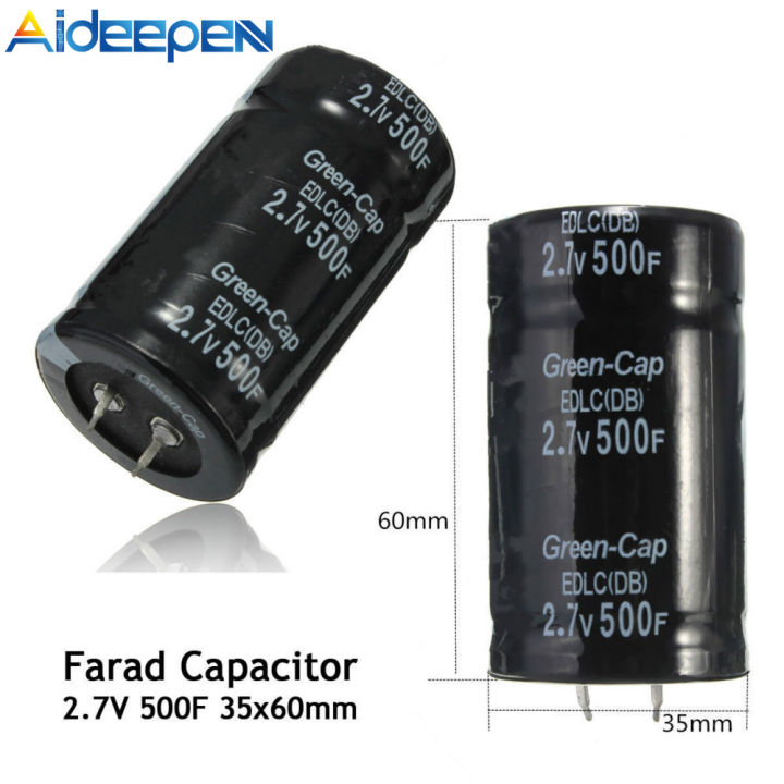Original Aideepen 1pcs 2.7V 500F 35*60MM Farad Capacitor with 16V 83F ...