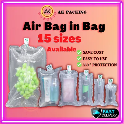 Bag in Bag Inflatable Bubble Wrap Air Packaging Protective Bag Column Cushion Beg Bubble Air Pack Bag 袋中袋