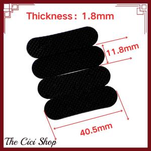 [The Cici Shop] 4PCS Black Rubber Feet Thickness 1.8mm Anti-slip Self-adhesive Silicone Shockproof Protective Pad For Keyboard Base Cabinet